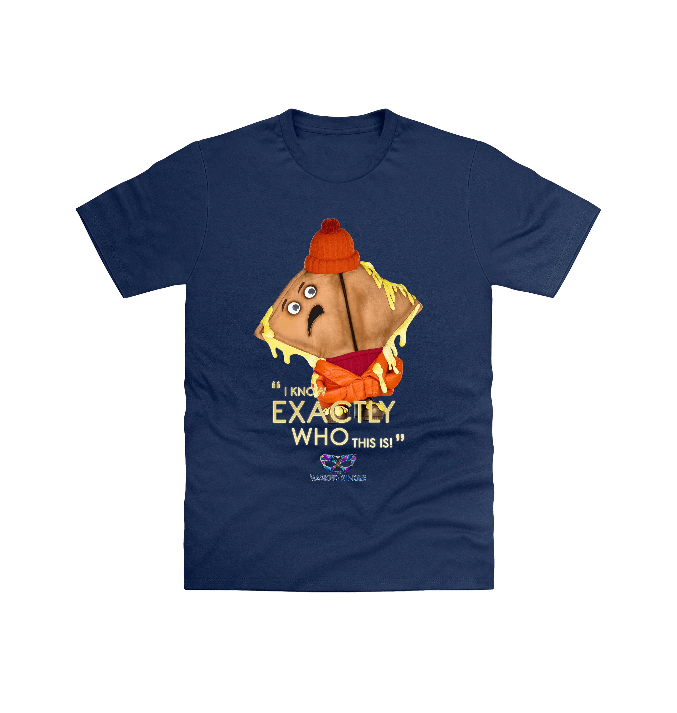 Navy Printed T-shirt Front